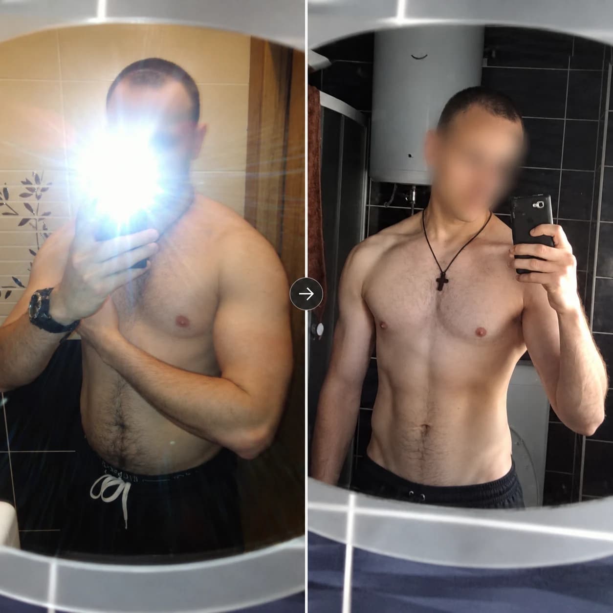 Transformacija klijenta Šahman Fitness